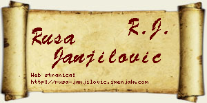 Rusa Janjilović vizit kartica
